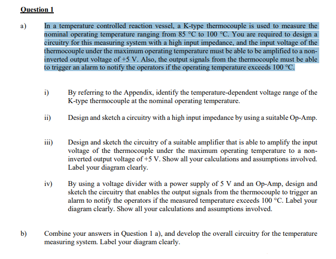 Solved In a temperature controlled reaction vessel, a Ktype