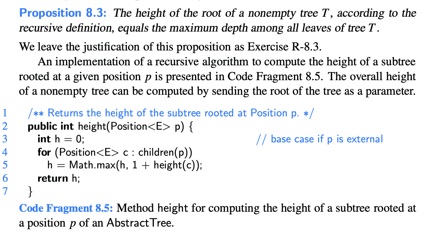 1 2 3 4 5 6 7 Proposition 8 3 The Height Of The Root Chegg Com