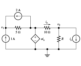 Solved Suppose a = 5 Ω, R = 12 Ω, and is = 4 A. | Chegg.com