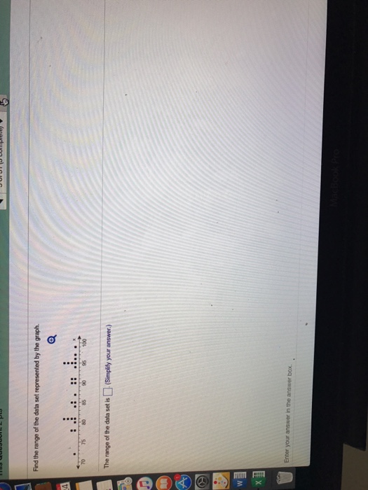 Solved Find the range of the data set represented by the