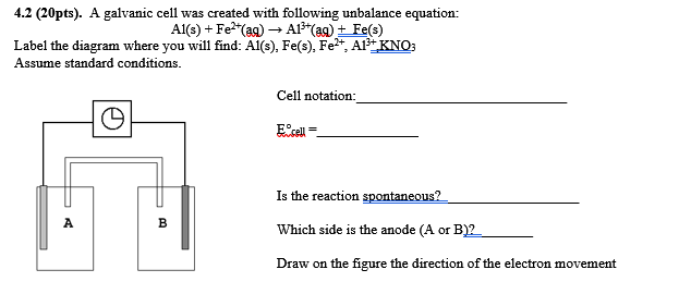 Galvanic Cell Equation
