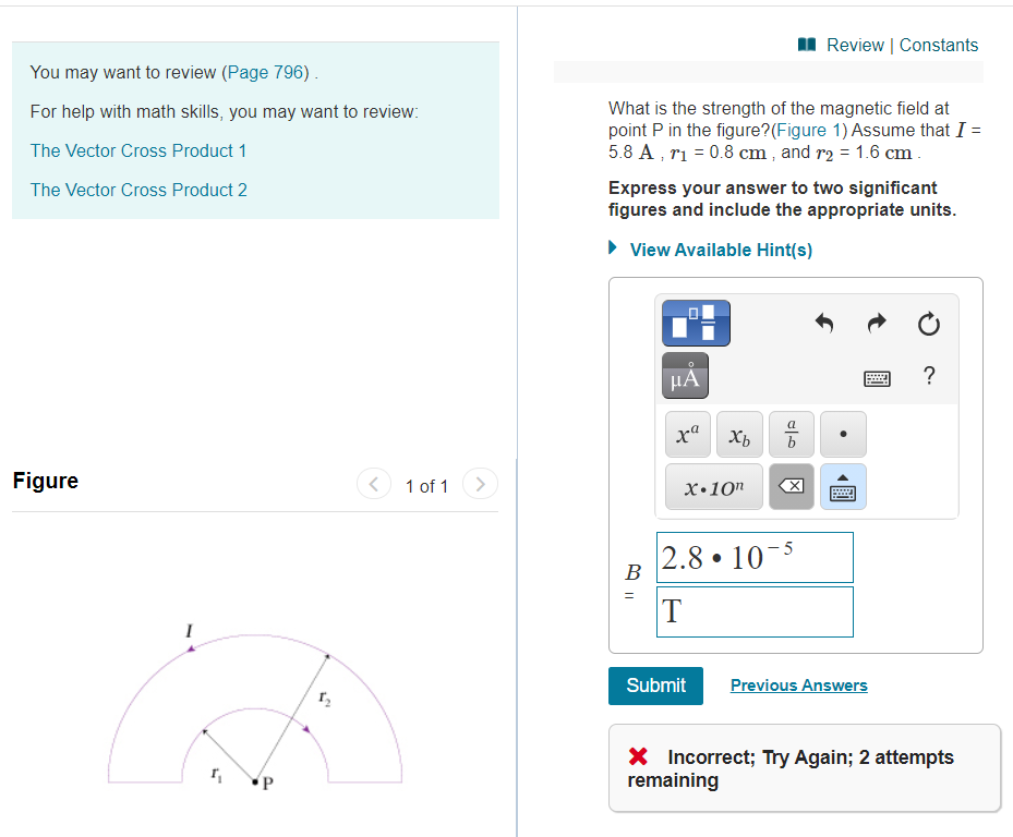 Solved A Review Constants You May Want To Review (Page 796) | Chegg.com