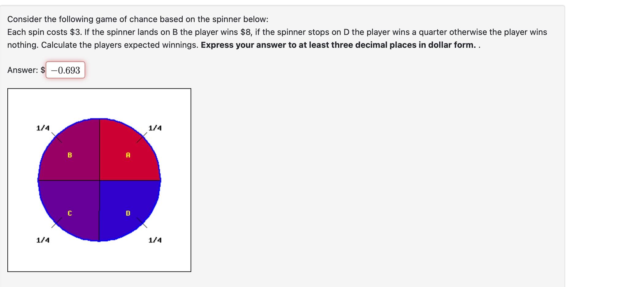 Solved Consider the following game of chance based on the | Chegg.com