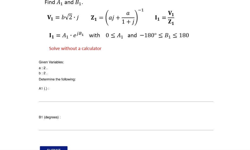 Solved Find A1 And B1. | Chegg.com