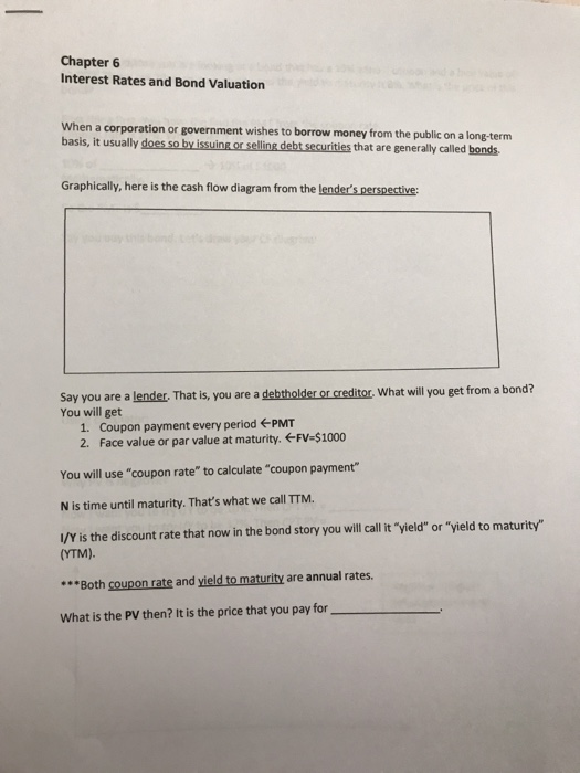 Solved Chapter 6 Interest Rates And Bond Valuation When A | Chegg.com