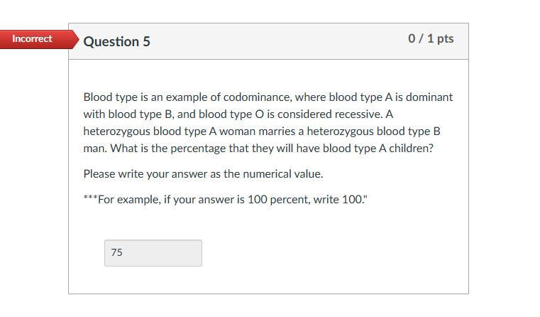codominance blood type chart