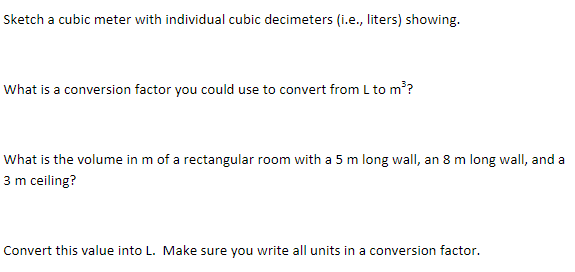 Decimeters cubed outlet