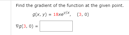 Solved Find the gradient of the function at the given point. | Chegg.com