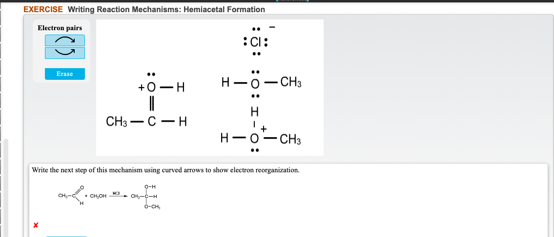 Solved Exercise Writing Reaction Mechanisms Hemiacetal F Chegg Com