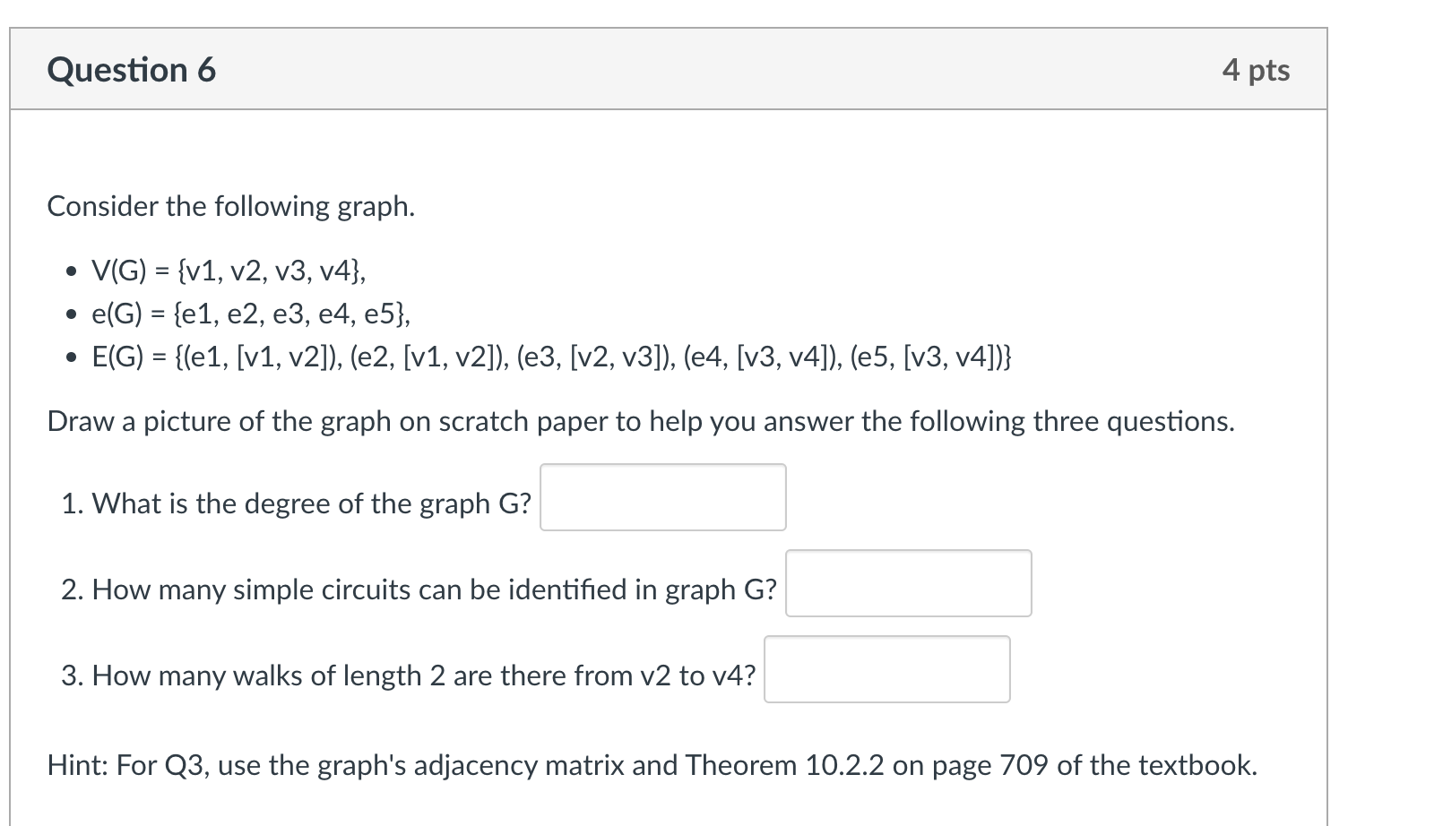 Solved Consider The Following Graph. - \\( | Chegg.com