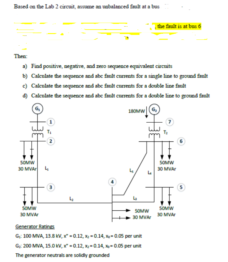 Solved Based On The Lab 2 Circuit, Assume An Unbalanced | Chegg.com