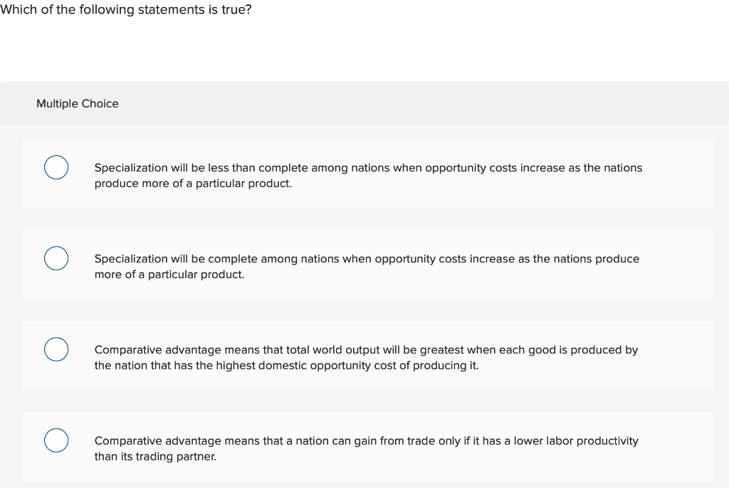 Solved Which of the following statements is true? Multiple | Chegg.com