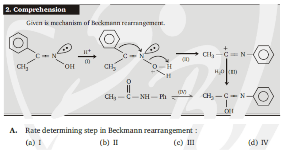 Solved 2. Comprehension Given is mechanism of Beckmann | Chegg.com