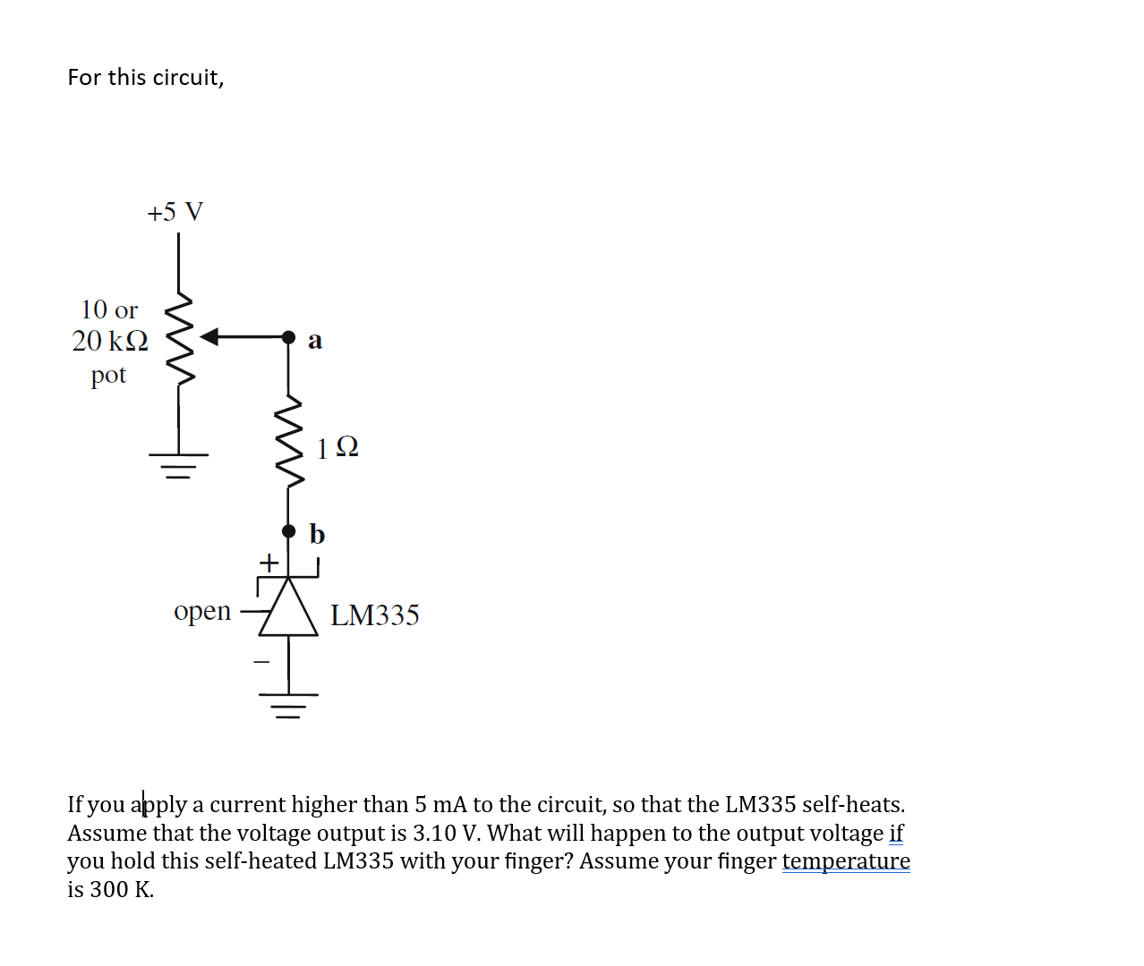 Solved For this circuit, If you apply a current higher than | Chegg.com