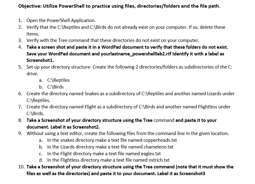 Solved Objective: Utilize PowerShell to practice using | Chegg.com