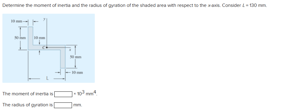 Solved Determine the moment of inertia and the radius of | Chegg.com