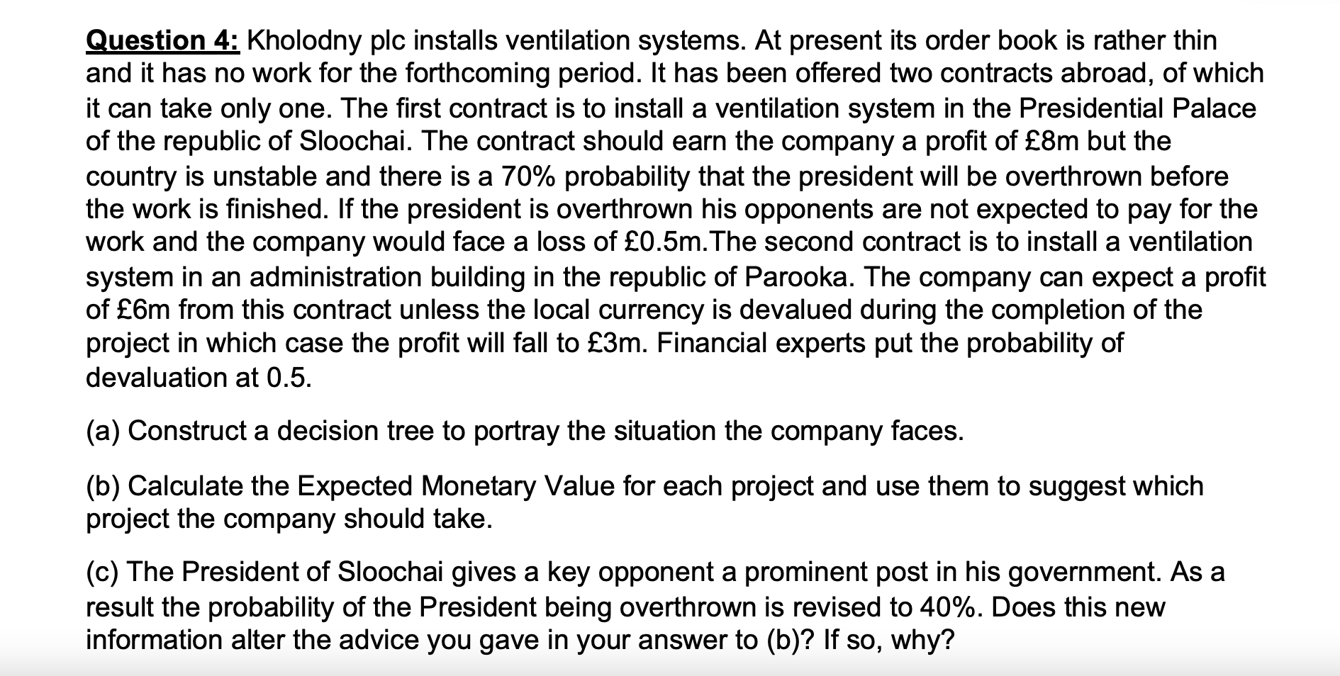 Solved Use Excel to answer the following questions. Kholodny | Chegg.com