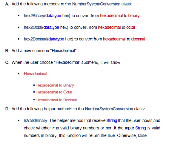 Solved A. Add the following methods to the | Chegg.com