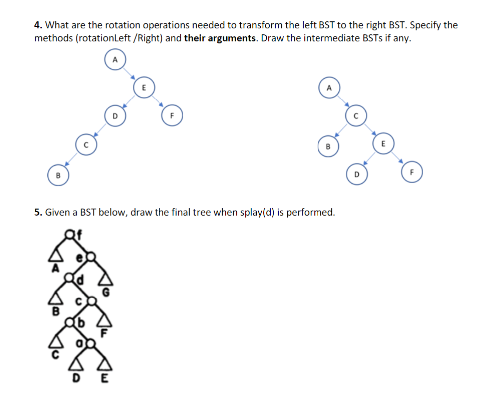 Solved 4. What are the rotation operations needed to | Chegg.com