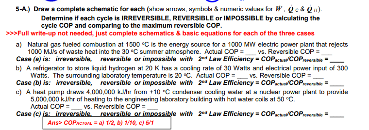 Solved 5-A) Draw a complete schematic for each (show arrows, | Chegg.com