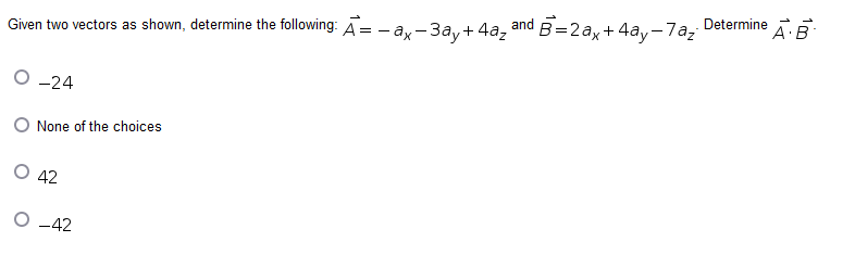 Solved A.B Given Two Vectors As Shown, Determine The | Chegg.com