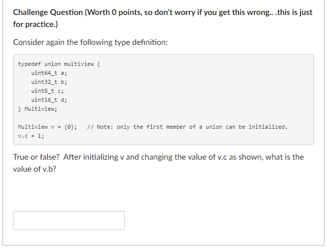Solved Consider again these structure definitions: typedef | Chegg.com