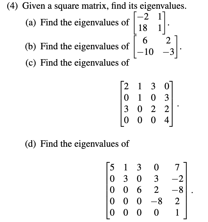 Solved For (4) Please Help Me With A And B For (5) Please | Chegg.com