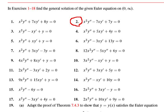 Solved In Exercises 1 18 Find The General Solution Of The Chegg Com