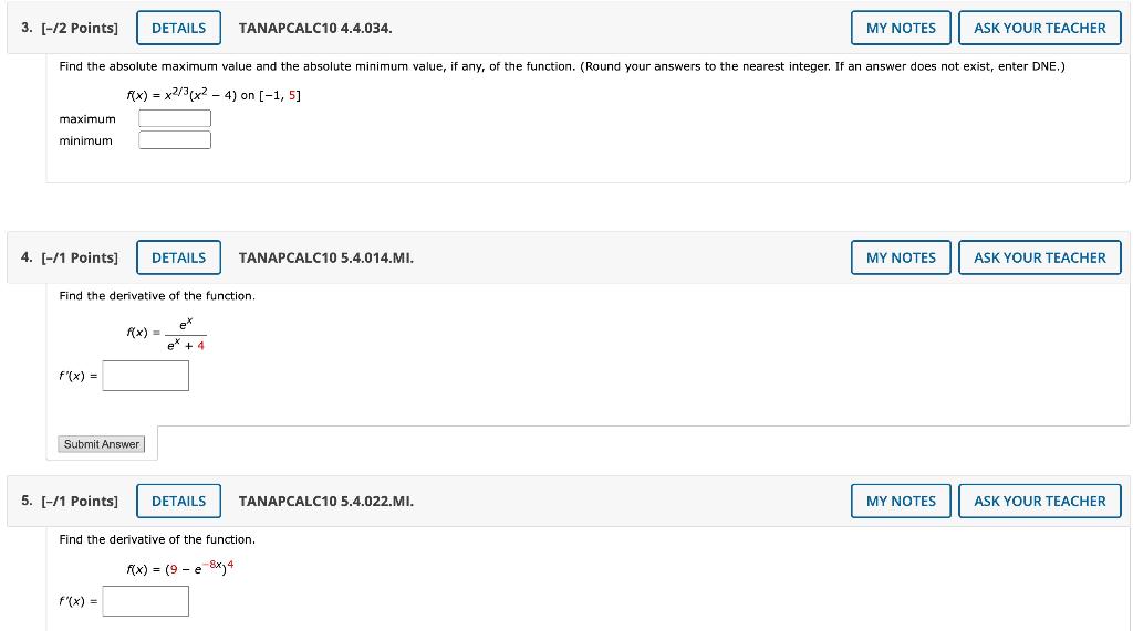 Solved 3 12 Points Details Tanapcalc10 44034 My Notes 8025