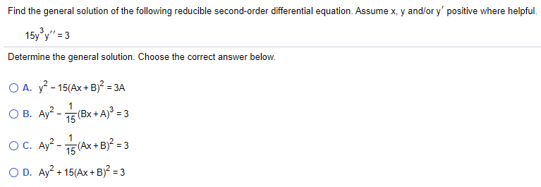 Solved Find The General Solution Of The Following Reducible | Chegg.com