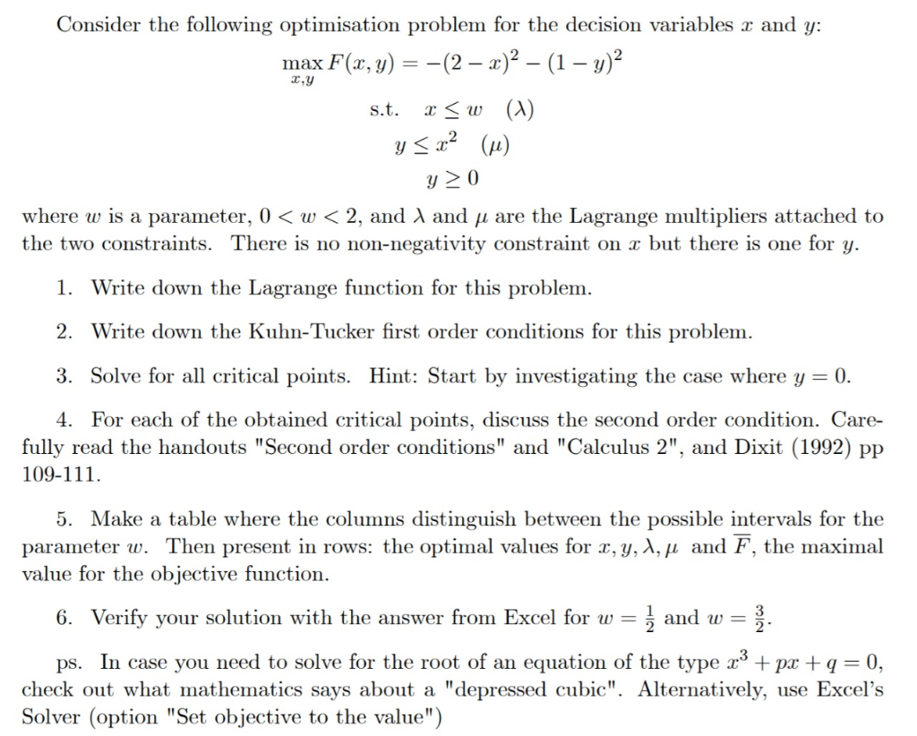 consider-the-following-optimisation-problem-for-the-chegg