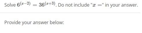 Solved Solve 6(x−2)=36(x+3). Do not include 