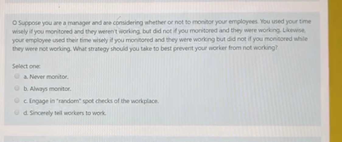 Solved O Suppose you are a manager and are considering | Chegg.com