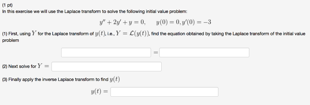 Solved 1 Pt In This Exercise We Will Use The Laplace