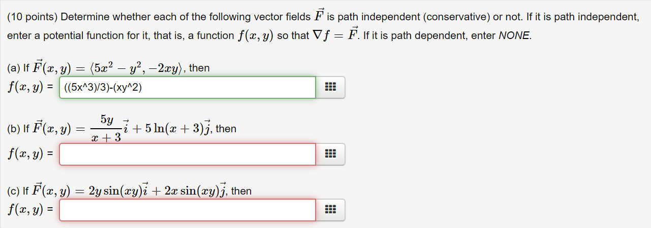 Solved (10 points) Determine whether each of the following | Chegg.com