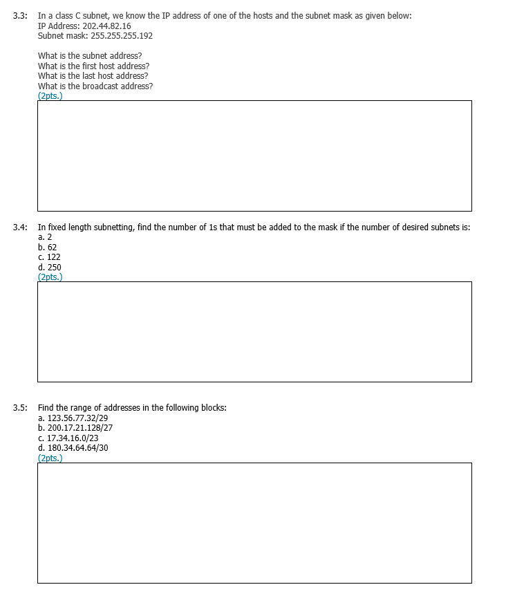 assign a class c ip address with a 24 subnet mask
