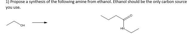 Solved 1) Propose a synthesis of the following amine from | Chegg.com