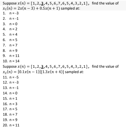 Solved Suppose x(n) = [1,2,3,4,5,6,7,6,5,4,3,2,1), find the | Chegg.com