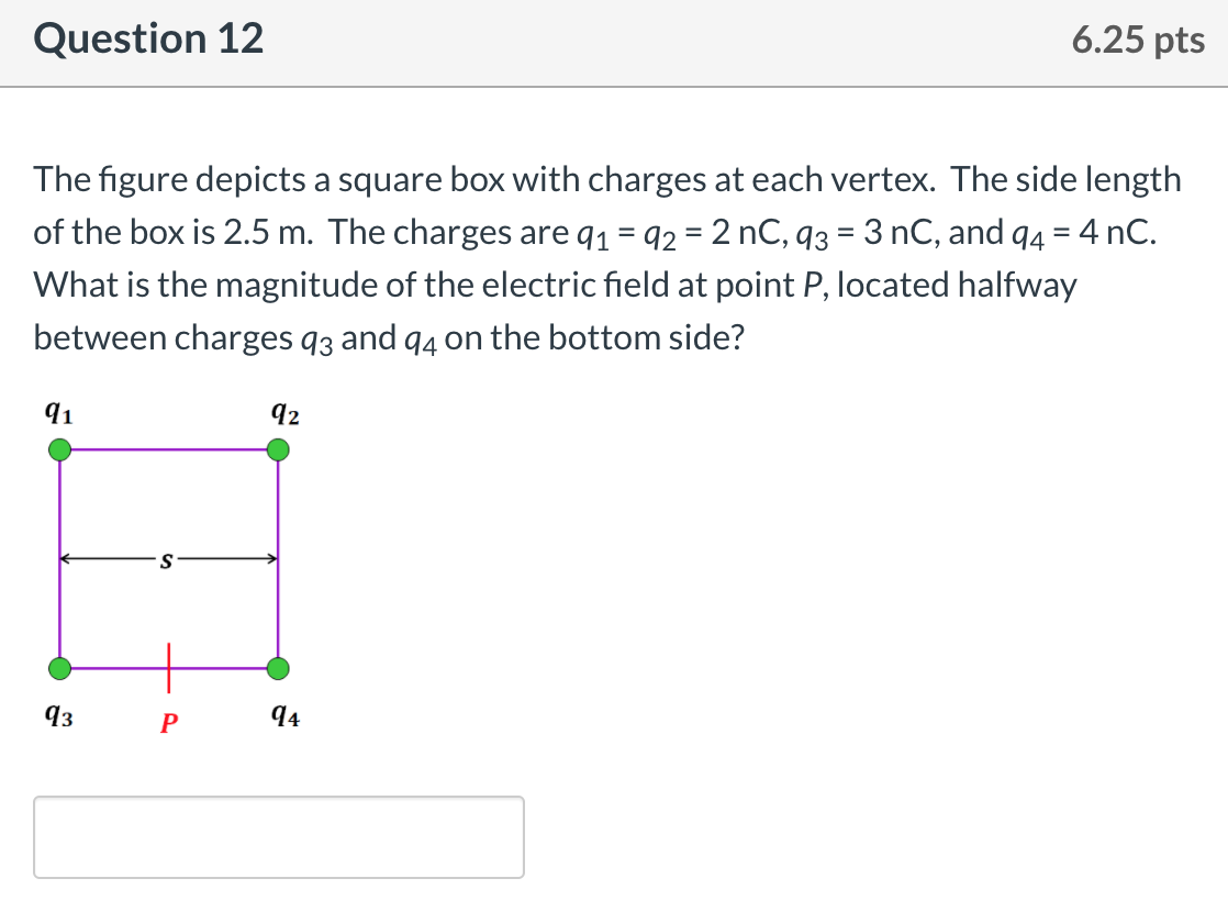 Square Box Point Solved Question 12 6.25 pts The figure depicts a square box | Chegg.com
