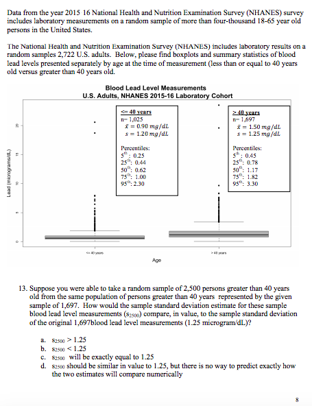 Solved Data From The Year 2015 16 National Health And Nut Chegg Com