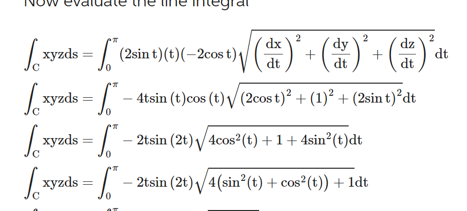 Solved How does -4sin(t)(t)cos(t) turn into 2sin(2t)? As | Chegg.com