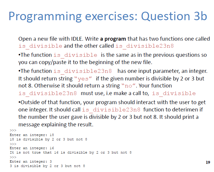 Solved Programming exercises: Question 3a Open a new file | Chegg.com