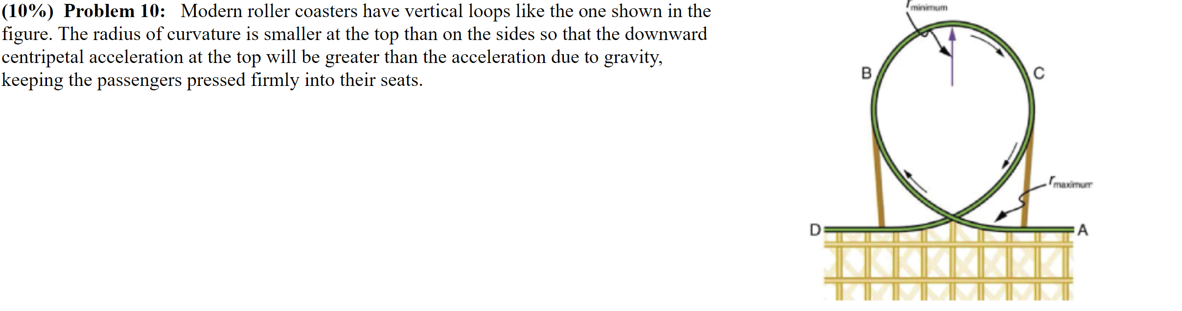 Solved A) What Is The Speed Of The Roller Coaster In M/s