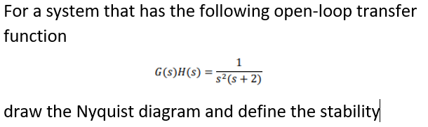 Solved For a system that has the following open-loop | Chegg.com