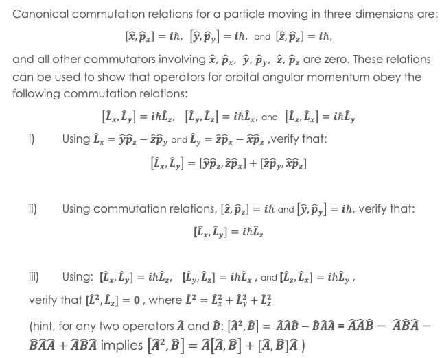 Solved Canonical Commutation Relations For A Particle Mov Chegg Com