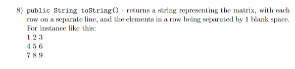 4 Lab Questions Write two Java classes: Matrix, which | Chegg.com