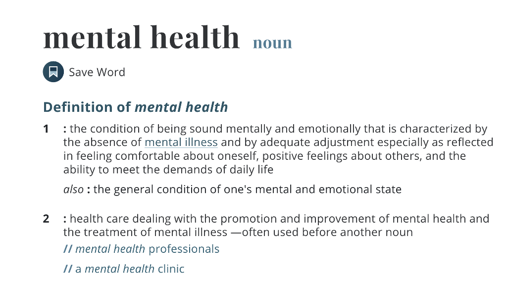 Definition Of Mental Health According Who