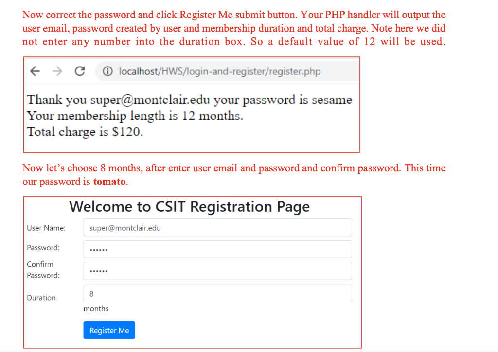 Solved In this homework you will create a login page. You | Chegg.com