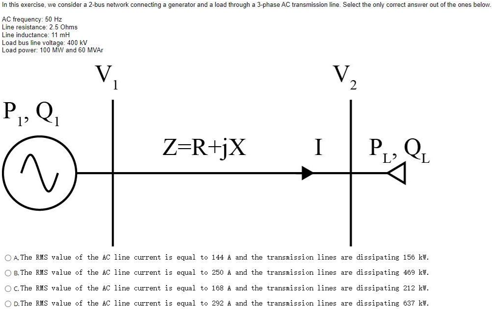 Solved n this exercise, we consider a 2bus network