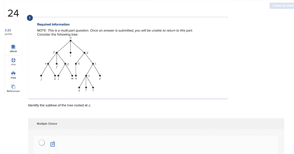 Solved Check my work 24 ! 3.33 points Required information | Chegg.com